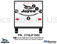 Jay Flight - 2016 Jay Flight SLX Metal TT-Travel Trailer - 5 Piece 2016 Jayflight SLX Metal TT Rear Graphics Kit