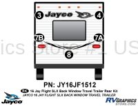 5 Piece 2016 Jayflight SLX Metal Backwindow TT Rear Graphics Kit