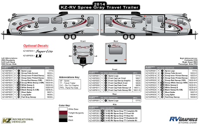 KZ RV - Spree - 2014 Spree TT-Travel Trailer Gray Sidewalls