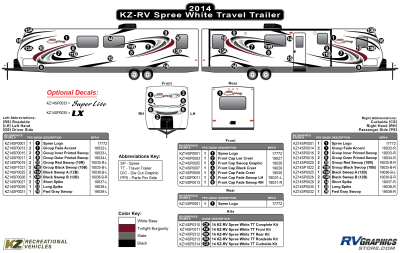 KZ RV - Spree - 2015 Spree TT-Travel Trailer White Sidewalls