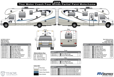 Thor Motorcoach - Four Winds - 2009-2010 Four Winds Class C Lg Motorhome Partial Paint