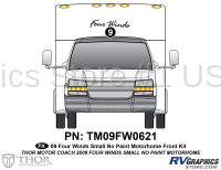Four Winds - 2009-2010 Four Winds Class C Small Motorhome No Paint - 1 Piece 2009 Four Winds Small MH Front Graphics Kit-No Paint