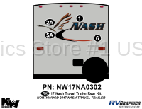 4 Piece 2017 Nash Travel Trailer Rear Graphics Kit
