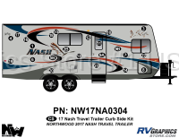 23 Piece 2017 Nash Travel Trailer Curbside Graphics Kit