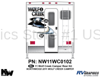 3 Piece 2011 Wolf Creek Camper Rear Graphics Kit
