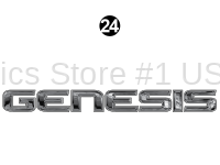 Genesis - 2014-2018 Genesis Gray Sm TT-Small Travel Trailer - Side Genesis Logo