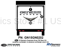Genesis - 2014-2018 Genesis Gray FW-Fifth Wheel - 3 Piece 2014 Genesis Gray Fifth Wheel Rear Graphics Kit