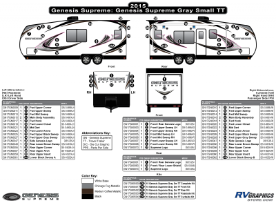 Genesis Supreme - Genesis - 2014-2018 Genesis Gray Sm TT-Small Travel Trailer