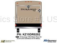 2 Piece 2015 Durango FW Rear Graphics Kit