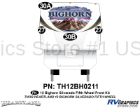 2012 Bighorn Silverado Fifth Wheel Front Graphics Set
