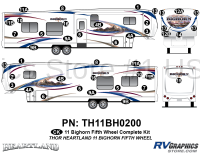 40 Piece 2011 Bighorn Fifth Wheel Complete Graphics Kit
