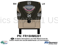4 Piece 2015 Salem Hemisphere FW Front Graphics Kit
