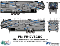 82 Piece 2017 Vengeance SS Fifth Wheel Complete Graphics Kit