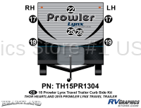 Prowler - 2015 Prowler Lynx TT-Travel Trailer - 16 Piece 2015 Prowler Lynx Travel Trailer Curbside Graphics Kit