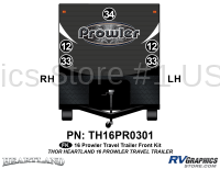 Prowler - 2016 Prowler TT-Travel Trailer - 5 Piece 2016 Prowler Travel Trailer Front Graphics Kit