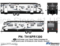 47 Piece 2016 Prowler Lynx Travel Trailer Complete Graphics Kit