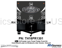 Prowler - 2016 Prowler Lynx TT-Travel Trailer - 6 Piece 2016 Prowler Lynx Travel Trailer Front Graphics Kit