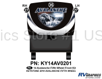 Avalanche - 2013-2014 Avalanche FW-Fifth Wheel - 3 Piece 2014 Avalanche Fifth Wheel Front Graphics Kit
