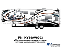 Avalanche - 2013-2014 Avalanche FW-Fifth Wheel - 34 Piece 2014 Avalanche Fifth Wheel Roadside Graphics Kit