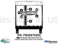 6 Piece 2020 Stealth Fifth Wheel Rear Graphics Kit