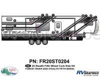 Stealth - 2020 Stealth Fifth Wheel - 40 Piece 2020 Stealth Fifth Wheel Curbside Graphics Kit