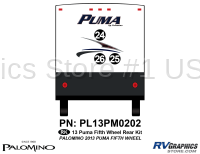 Puma - 2013 Puma FW-Fifth Wheel - 4 Piece 2013 Puma Fifth Wheel Rear Graphics Kit
