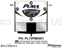 Puma - 2013 Puma Sm TT-Small Travel Trailer - 4 Piece 2013 Puma Small Travel Trailer Front Graphics Kit