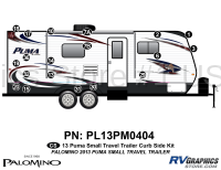 19 Piece 2013 Puma Small Travel Trailer Curbside Graphics Kit