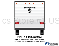 1 Piece 2014 Springdale Travel Trailer Rear Graphics Kit