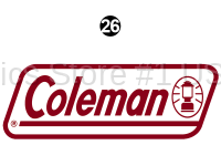 Coleman - 2013-2014 Coleman Expedition Medium Travel Trailer - Side Coleman Logo