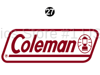 Coleman - 2013-2014 Coleman Expedition LT Small Travel Trailer - Rear Coleman Logo