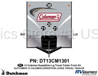4 Piece 2013 Coleman Expedition Large Travel Trailer Front Graphics Kit