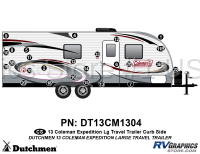 26 Piece 2013 Coleman Expedition Large Travel Trailer Curbside Graphics Kit