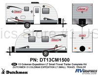 15 Piece 2013 Coleman Expedition LT Small Travel Trailer Complete Graphics Kit