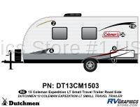 6 Piece 2013 Coleman Expedition LT Small Travel Trailer Roadside Graphics Kit