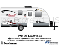 7 Piece 2013 Coleman Expedition LT Small Travel Trailer Curbside Graphics Kit