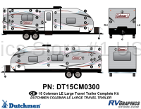Coleman - 2015 Coleman Lg TT-Large Travel Trailer - 47 Piece 2015 Coleman Lg Travel Trailer Complete Graphics Kit