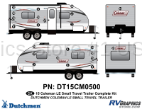 Coleman - 2015 Coleman Sm TT-Small Travel Trailer - 23 Piece 2015 Coleman Medium Travel Trailer Complete Graphics Kit