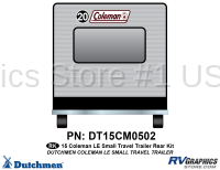 Coleman - 2015 Coleman Sm TT-Small Travel Trailer - 1 Piece 2015 Coleman Medium Travel Trailer Rear Graphics Kit