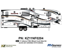 Inferno - 2011-2012 Inferno FW-Fifth Wheel - 27 Piece 2011 Inferno Fifth Wheel Curbside Graphics Kit