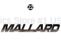 Mallard - 2016 Mallard Medium Travel Trailer - RH Side Mallard Logo