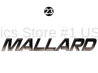 Mallard - 2016 Mallard Medium Travel Trailer - Rear Mallard Logo