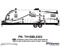 20 Piece 2016 Mallard Large Travel Trailer Roadside Graphics Kit