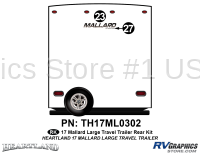 Mallard - 2017 Mallard Large Travel Trailer - 2 Piece 2017 Mallard Large Travel Trailer Rear Graphics Kit