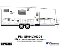5 Piece 2004 Layton Travel Trailer Curbside Graphics Kit