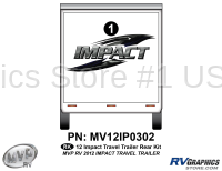 Impact - 2012 Impact TT-Travel Trailer - 1 Piece 2012 Impact Travel Trailer Rear Graphics Kit