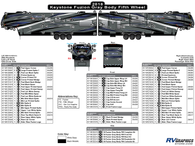 Keystone RV - Fuzion - 2018 Fuzion FW-Fifth Wheel Graybody