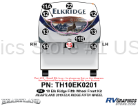 10 Piece 2010 Elkridge Fifth Wheel Front Graphics Kit