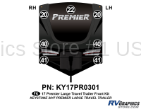 Premier - 2017 Premier Lg TT-Large Travel Trailer - 7 Piece 2017 Premier Large Travel Trailer Front Graphics Kit