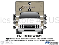 11 Piece 2013 Four Winds Mineral Med Length Front Graphics Kit